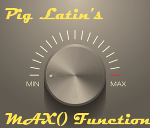 Apache Pig Latin MAX Function